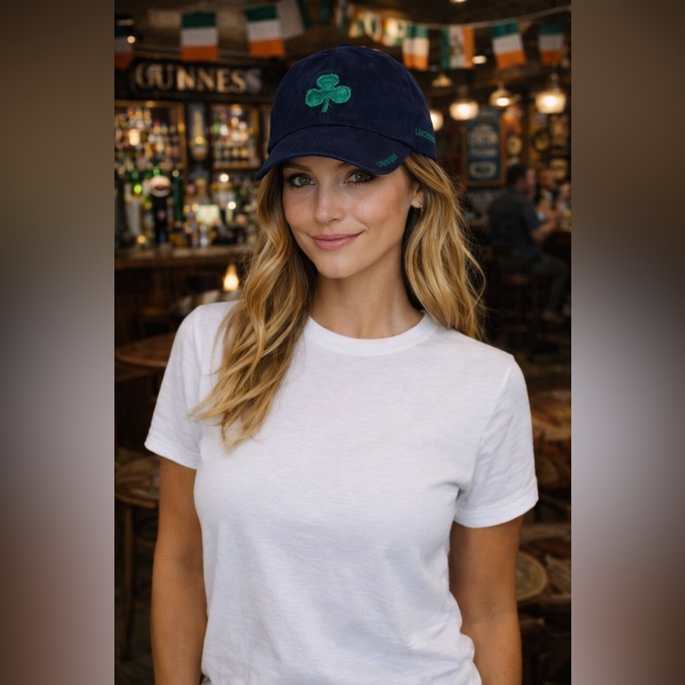 Life Is Good Women’s Dark Blue Hat with Green Clover. NWOT